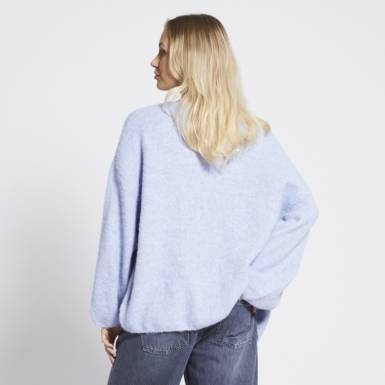 Open knit cardigan "Samantha" Light blue